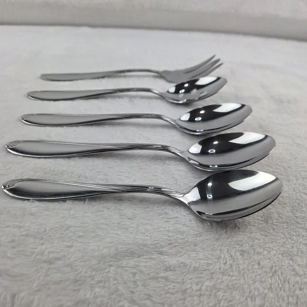 Oneida Camber Cresta Windswept Scroll 5 Pc Serving Set Stainless
